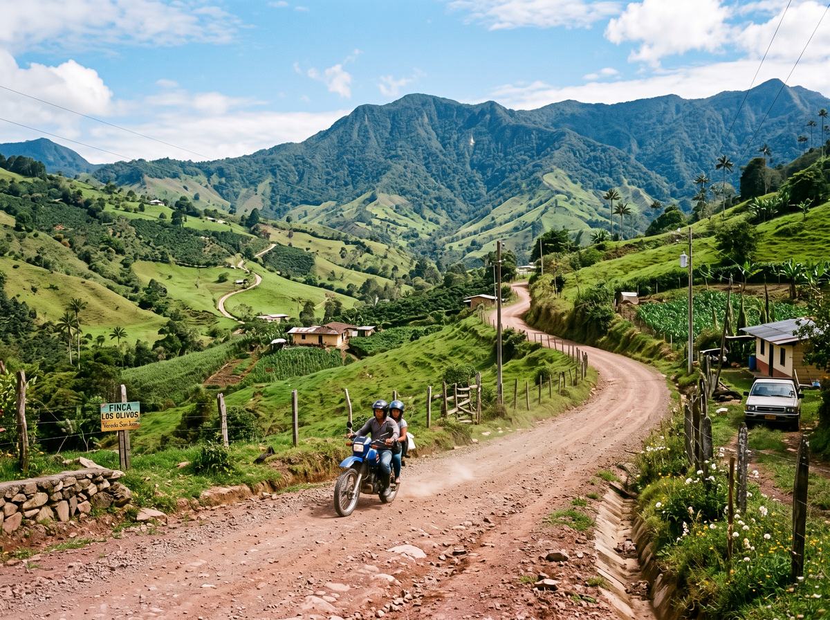 Vía rural de tierra estabilizada con FixRoad® en zona montañosa